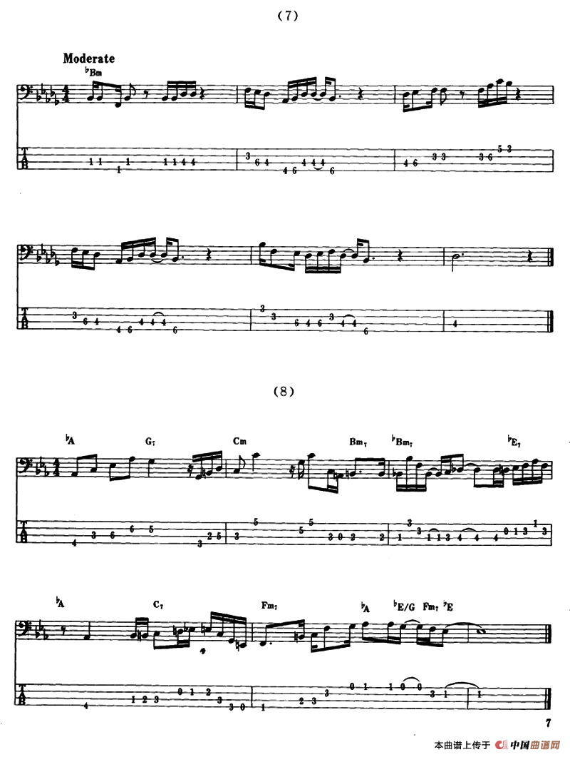 电贝司专业等级第五级（二、必弹曲目：练习曲）