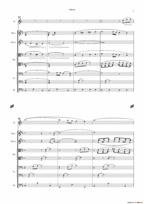 Oblivion（遗忘）（室内乐队总谱版）