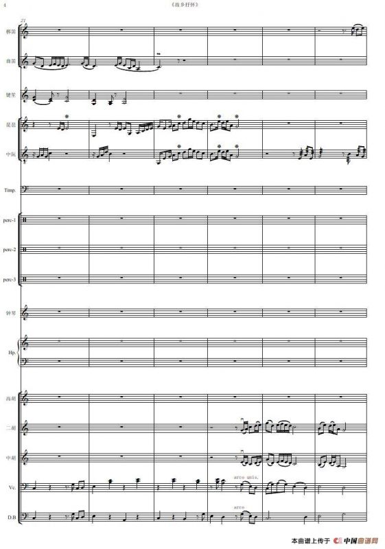 故乡抒怀（民族器乐曲总谱）