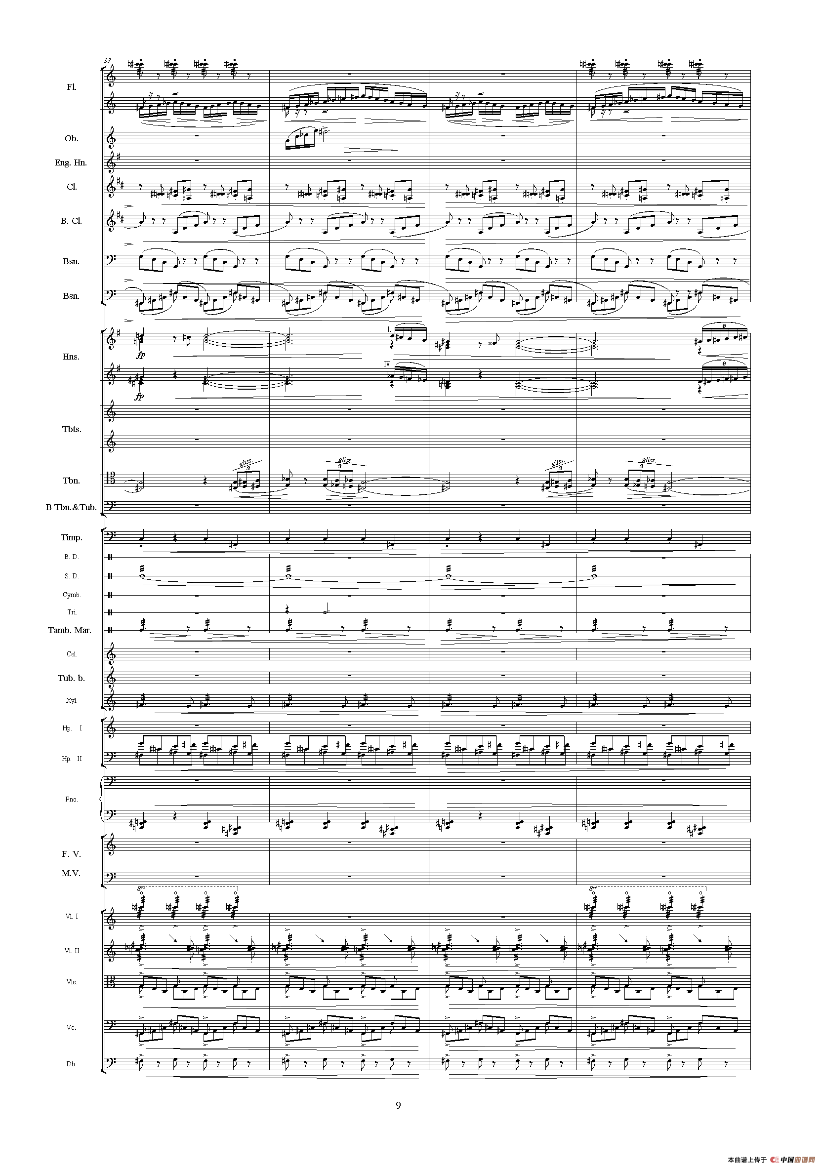 中山颂（《中山颂·交响组曲》之七）（交响乐队总谱）