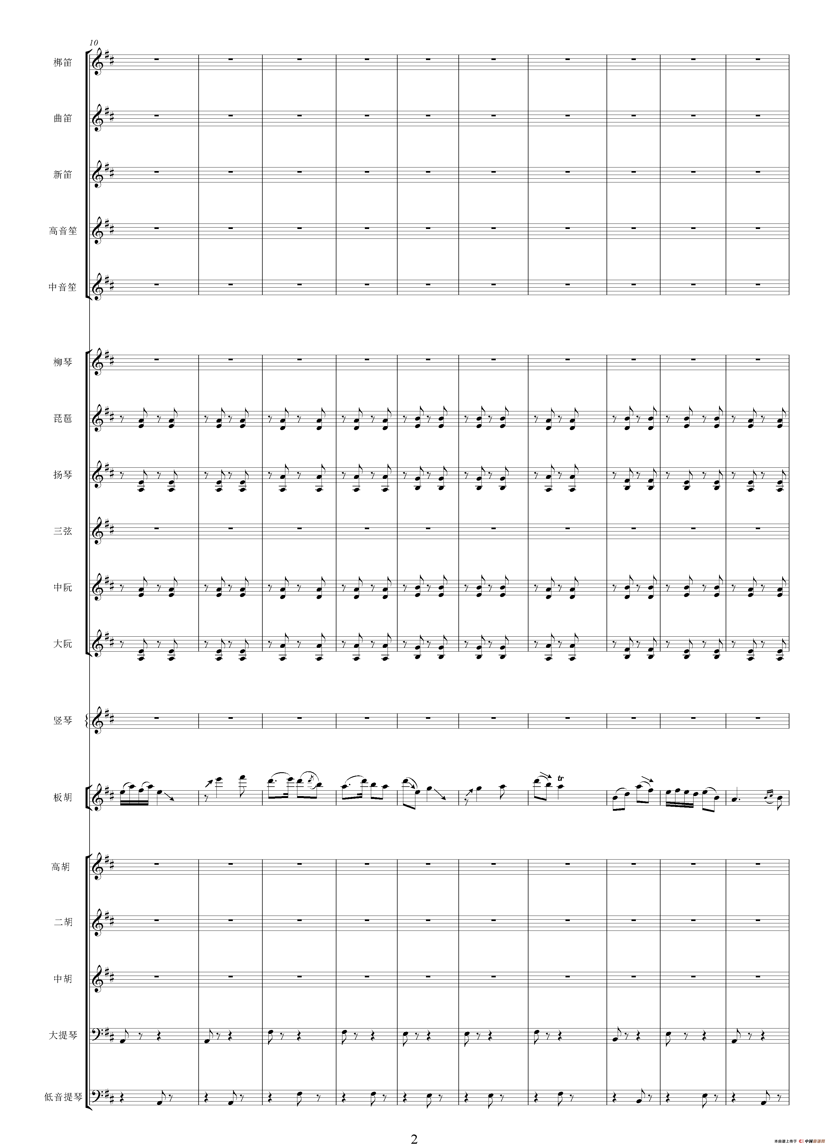 收工路上（选自影片《青松林》 总谱）