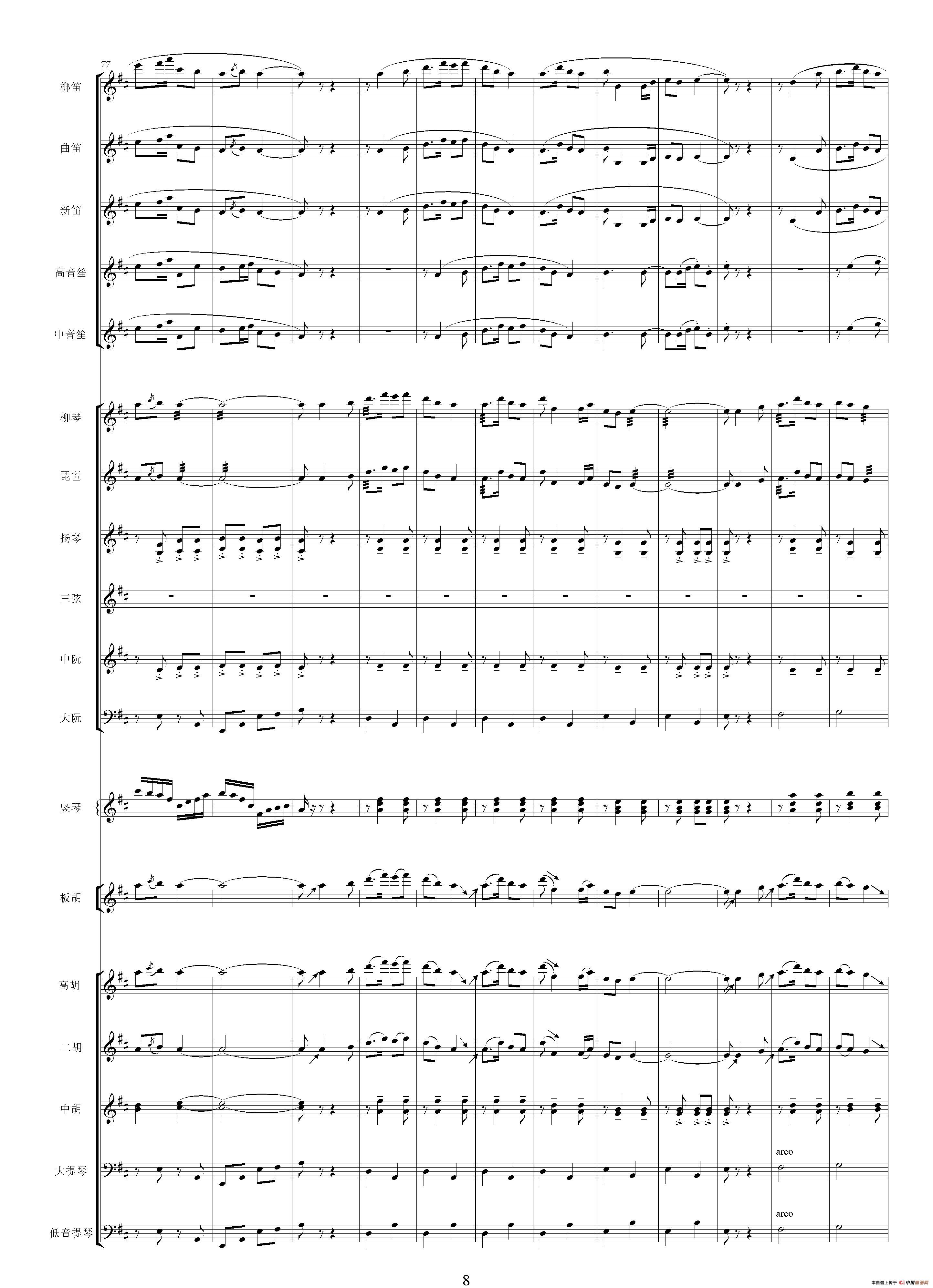 收工路上（选自影片《青松林》 总谱）