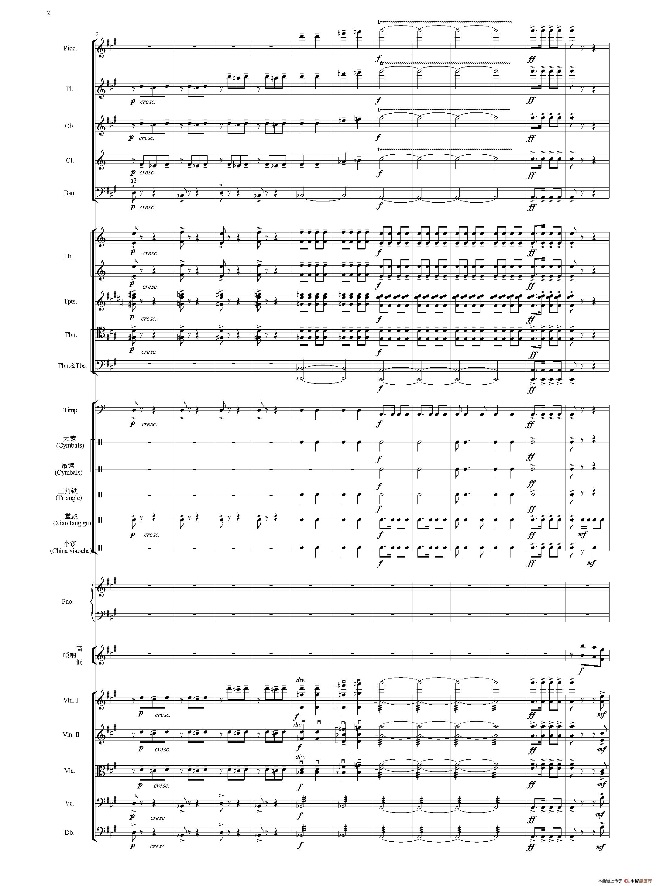 节日序曲（总谱）