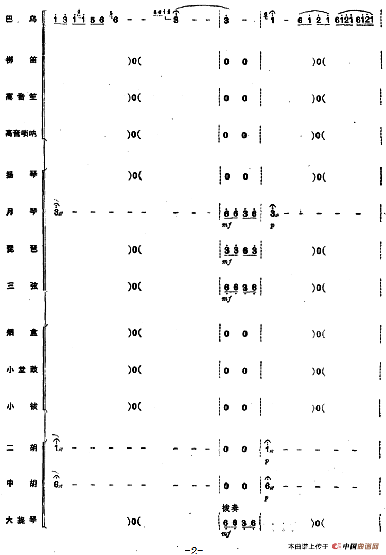 彝家新歌（民乐合奏总谱）