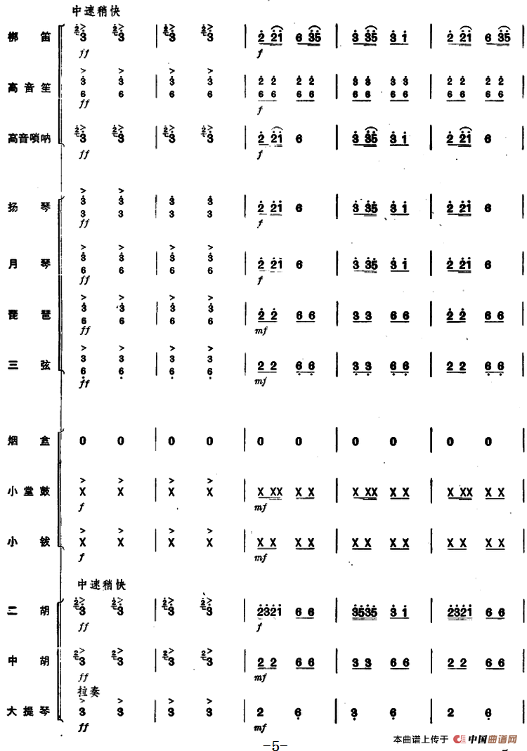 彝家新歌（民乐合奏总谱）