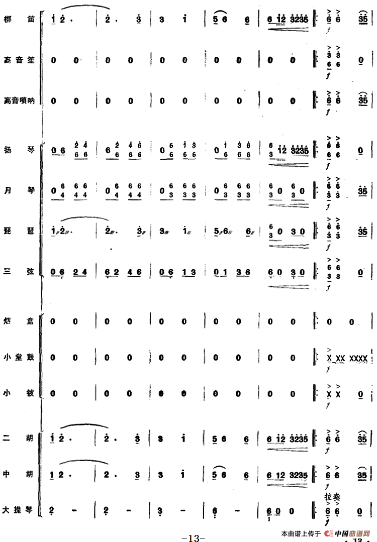 彝家新歌（民乐合奏总谱）