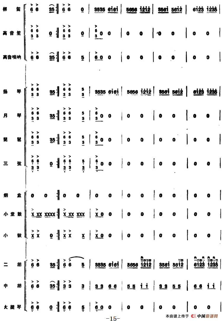 彝家新歌（民乐合奏总谱）