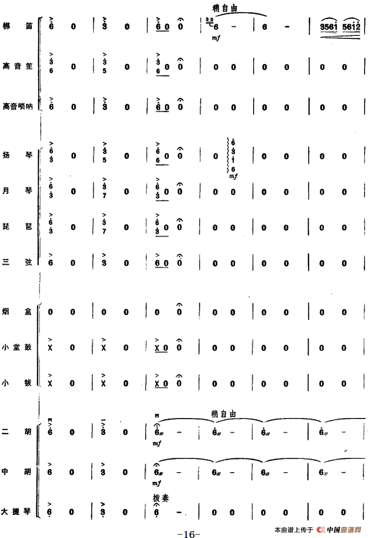 彝家新歌（民乐合奏总谱）