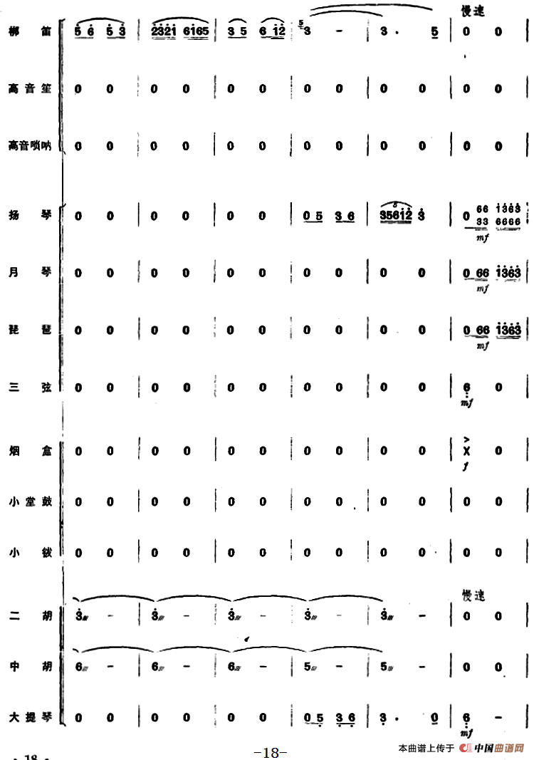 彝家新歌（民乐合奏总谱）