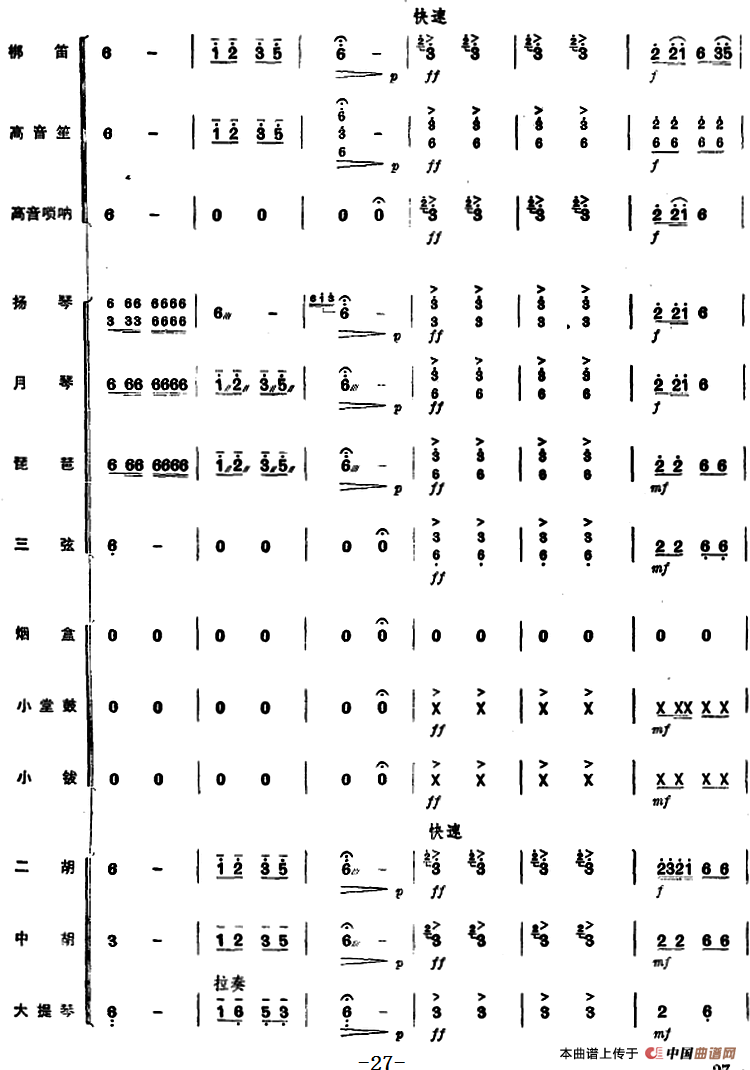 彝家新歌（民乐合奏总谱）