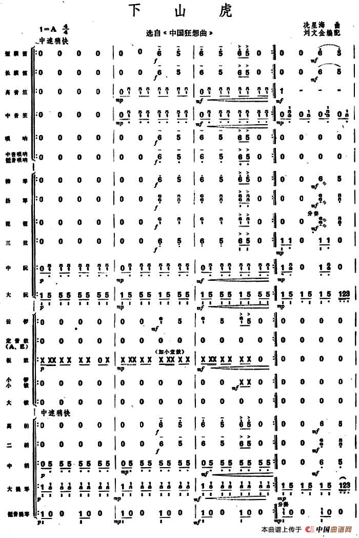 下山虎 （民族管弦乐总谱）