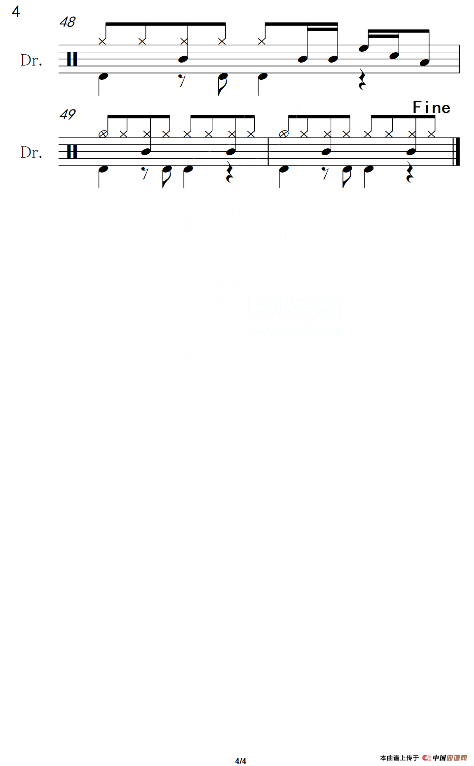 后来（架子鼓谱）