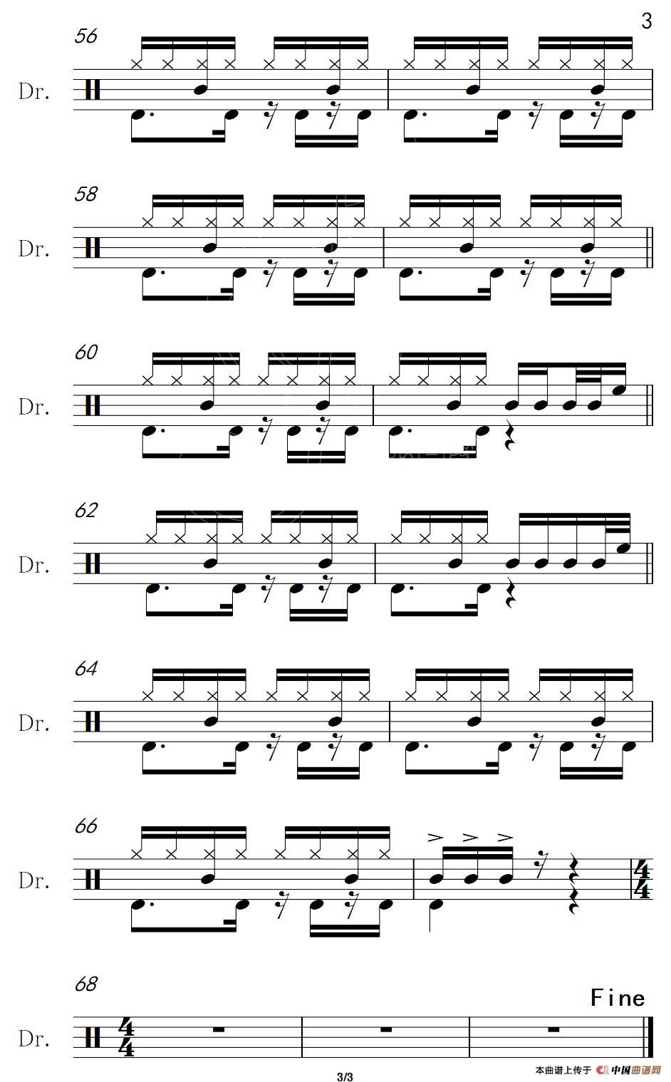 猪之歌（架子鼓谱）