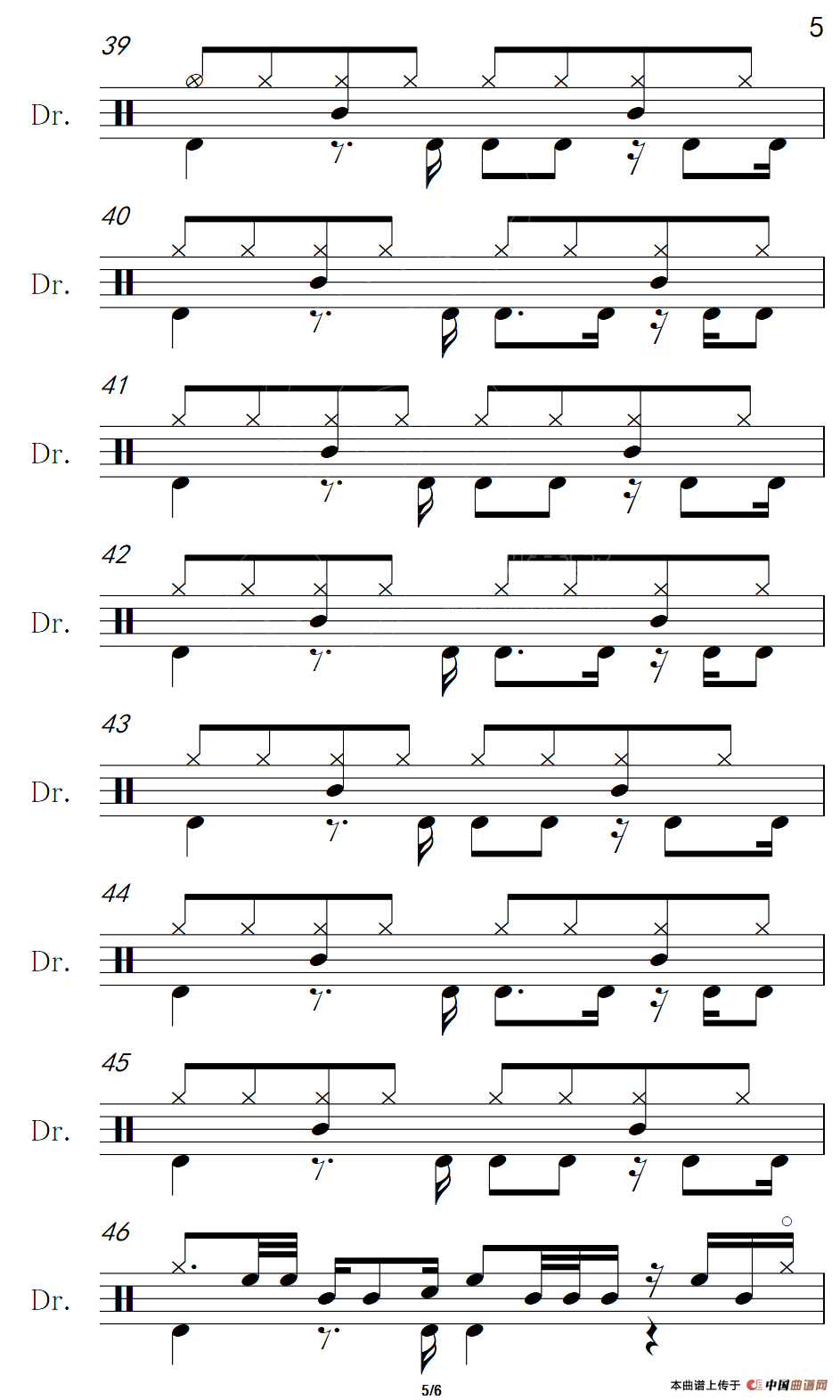 安妮（架子鼓谱）