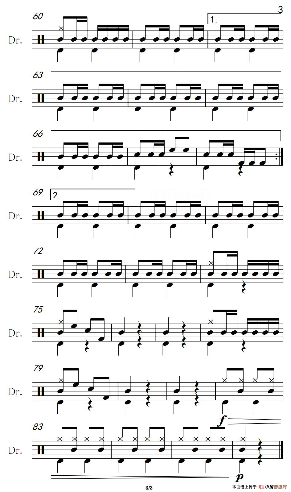 [英]波基上校进行曲（架子鼓谱）