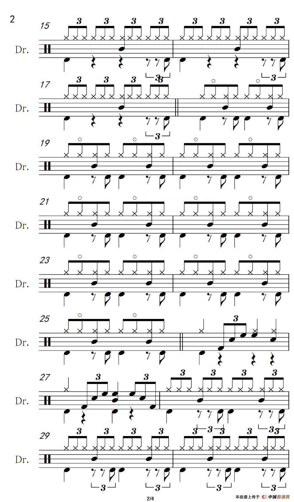 [墨]叶塞尼亚（架子鼓谱）