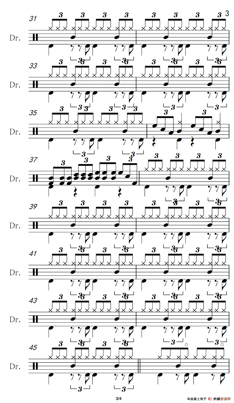 [墨]叶塞尼亚（架子鼓谱）