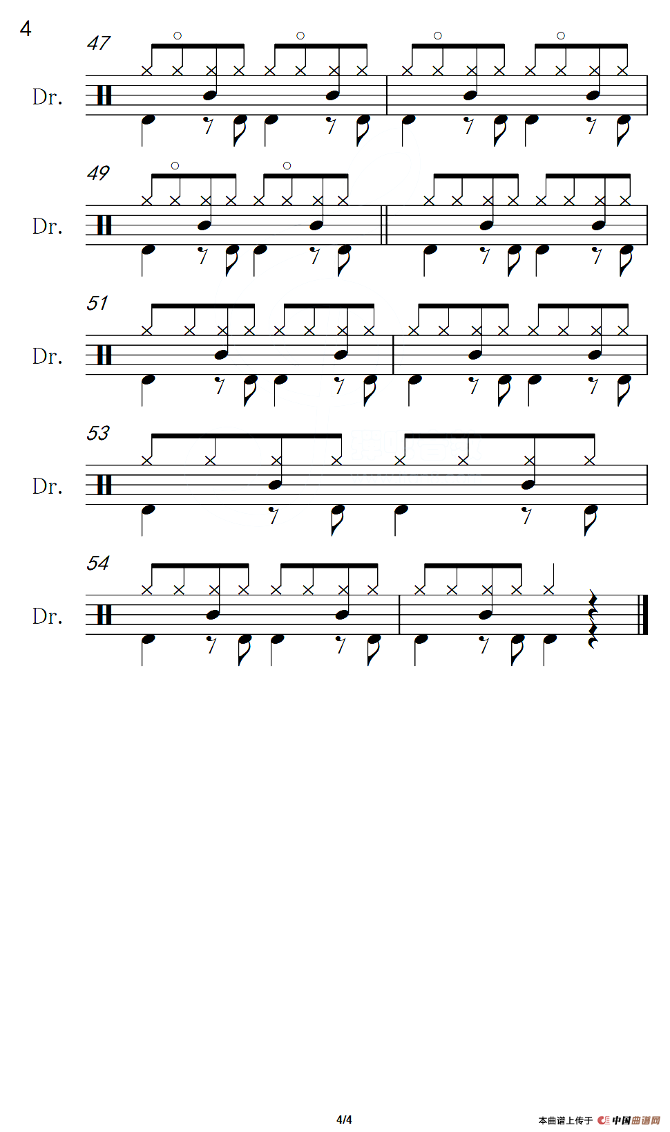 [墨]叶塞尼亚（架子鼓谱）