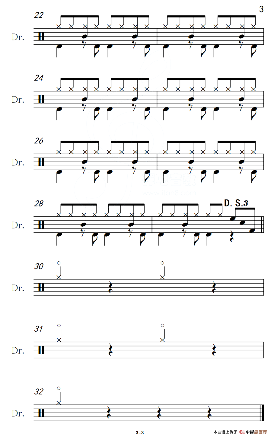 云河（架子鼓谱）