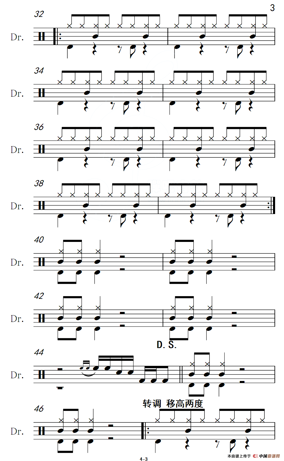 常回家看看（架子鼓谱）