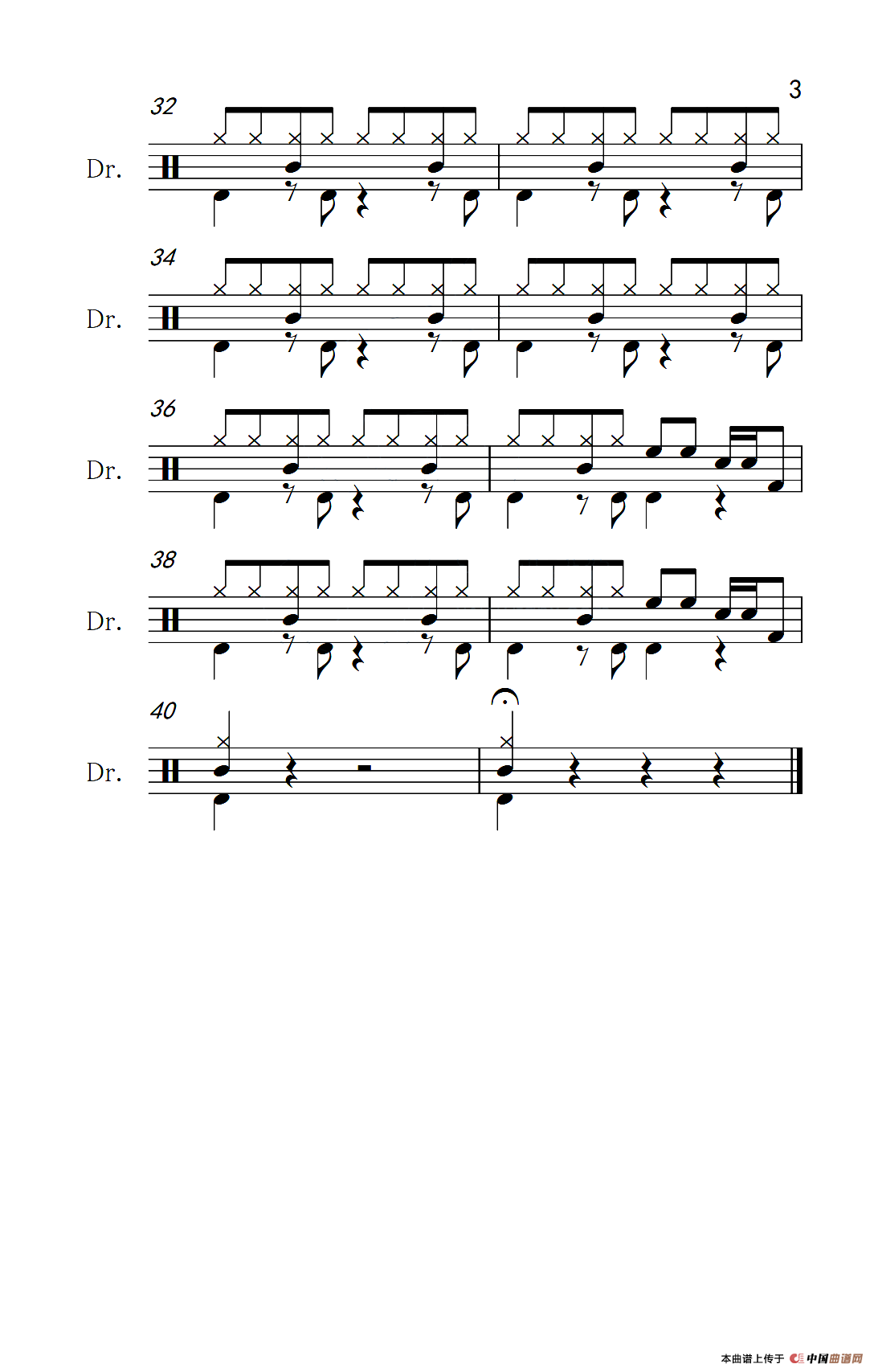 小城故事（架子鼓谱）