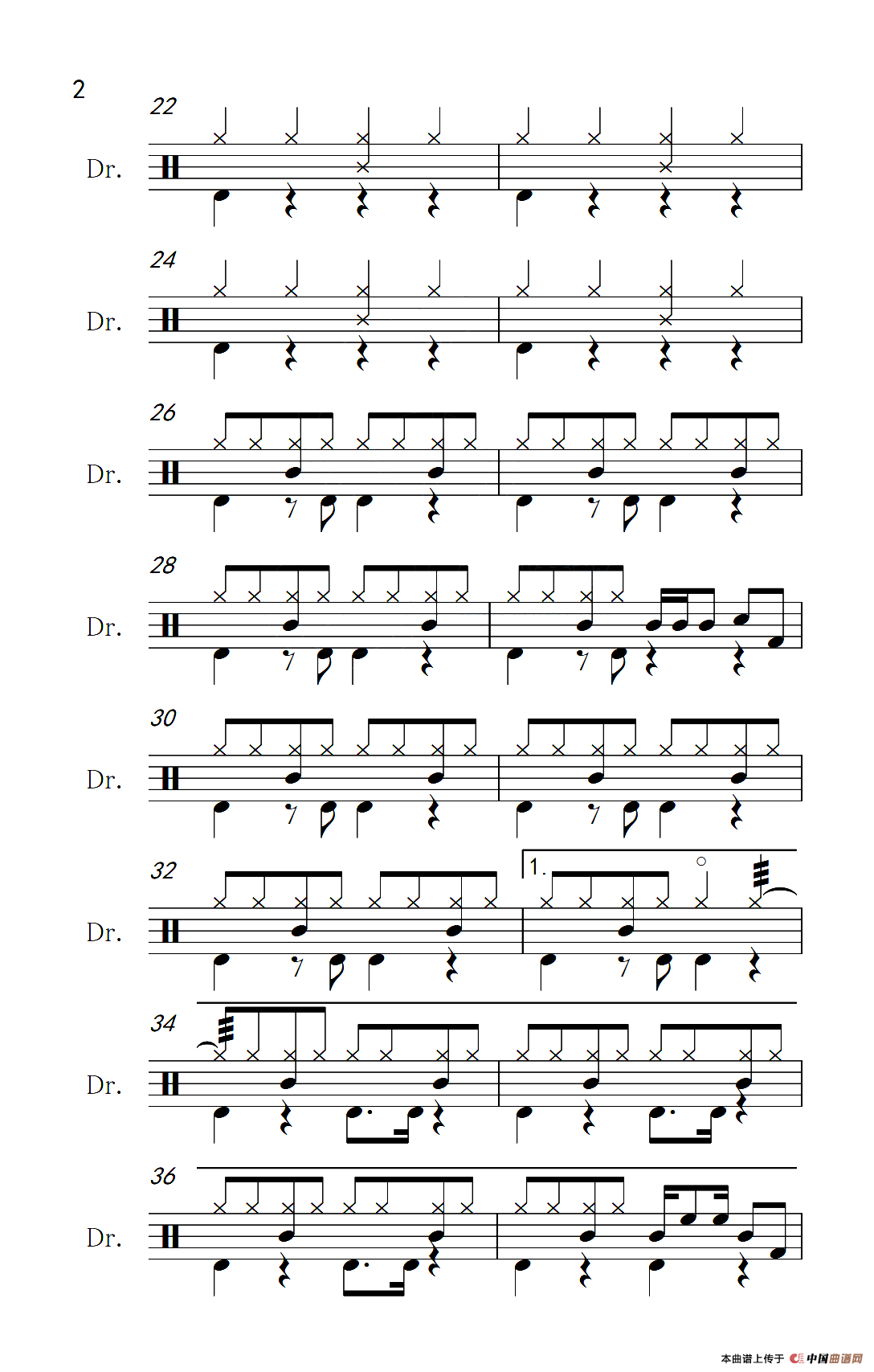 星月神话（架子鼓谱）