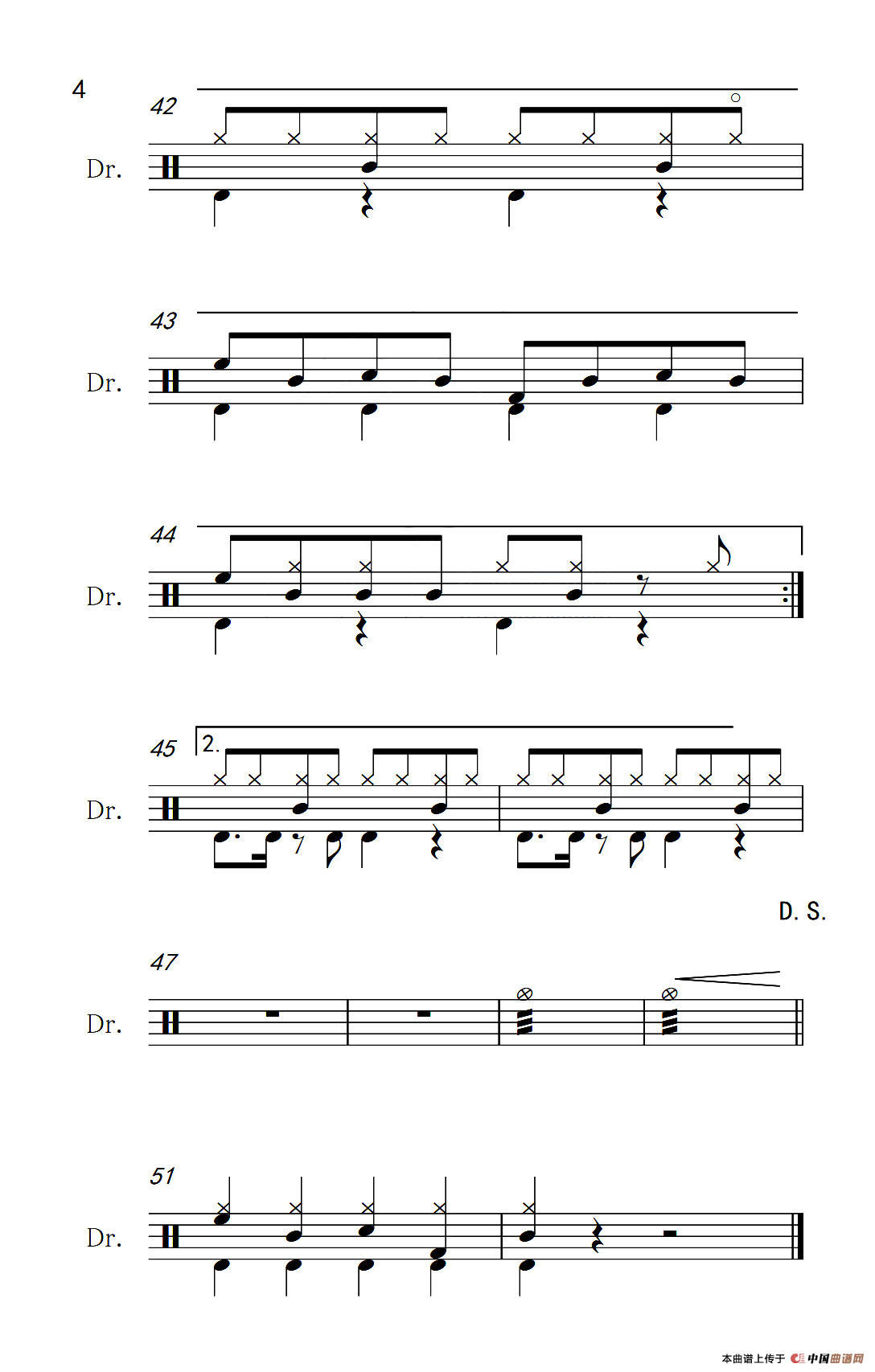 不想长大（架子鼓谱）