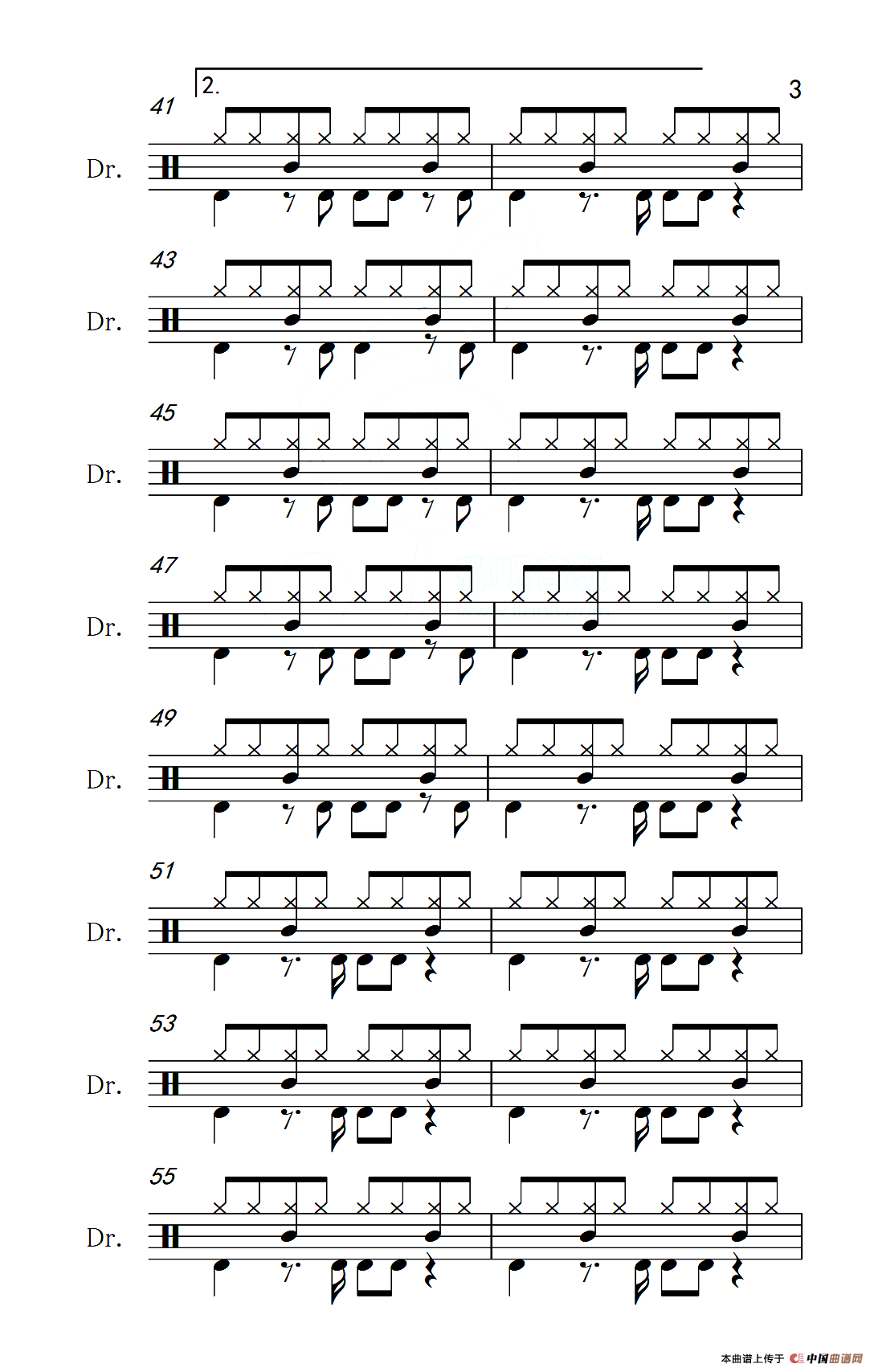 荷塘月色（架子鼓谱）