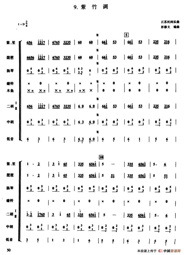 紫竹调 （民乐合奏、彭修文编曲版）