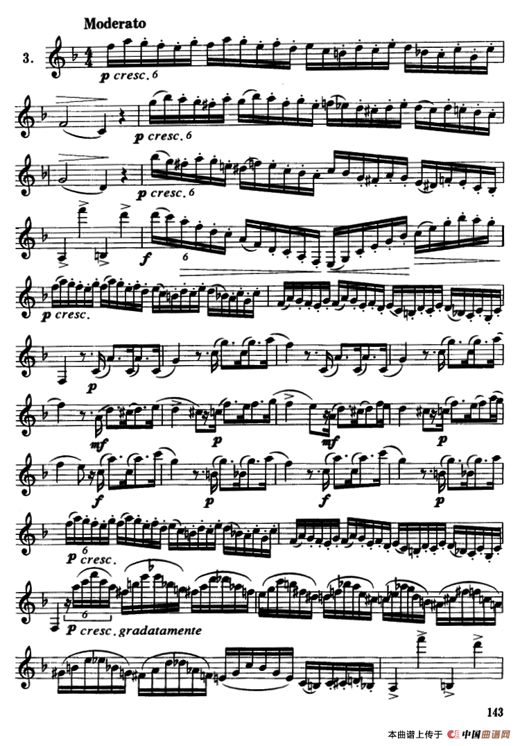 单簧管高级练习曲3首