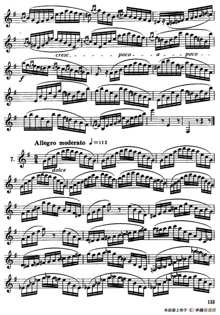 单簧管中级练习曲7首
