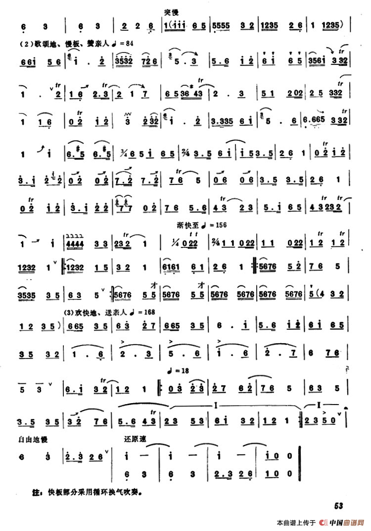 解放军拉练过山村（唢呐）