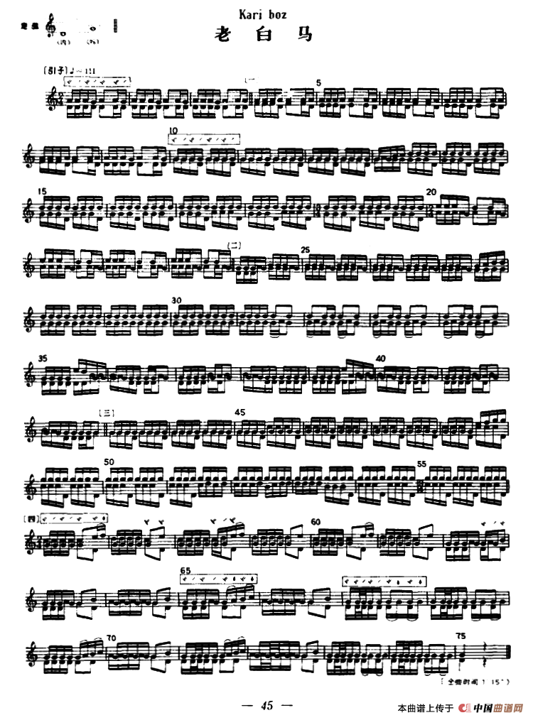 老白马（冬不拉）