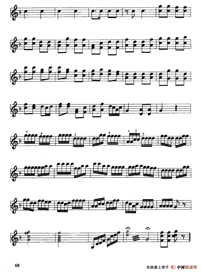 金蛇狂舞（口风琴谱）