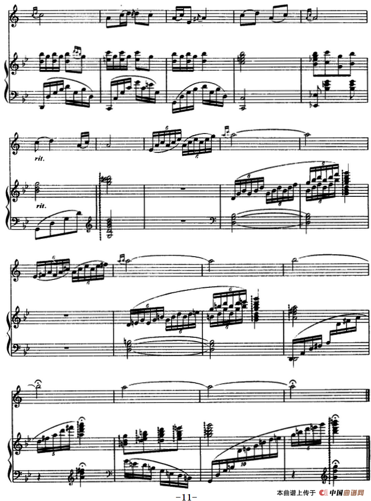 家乡的歌（单簧管+钢琴伴奏）