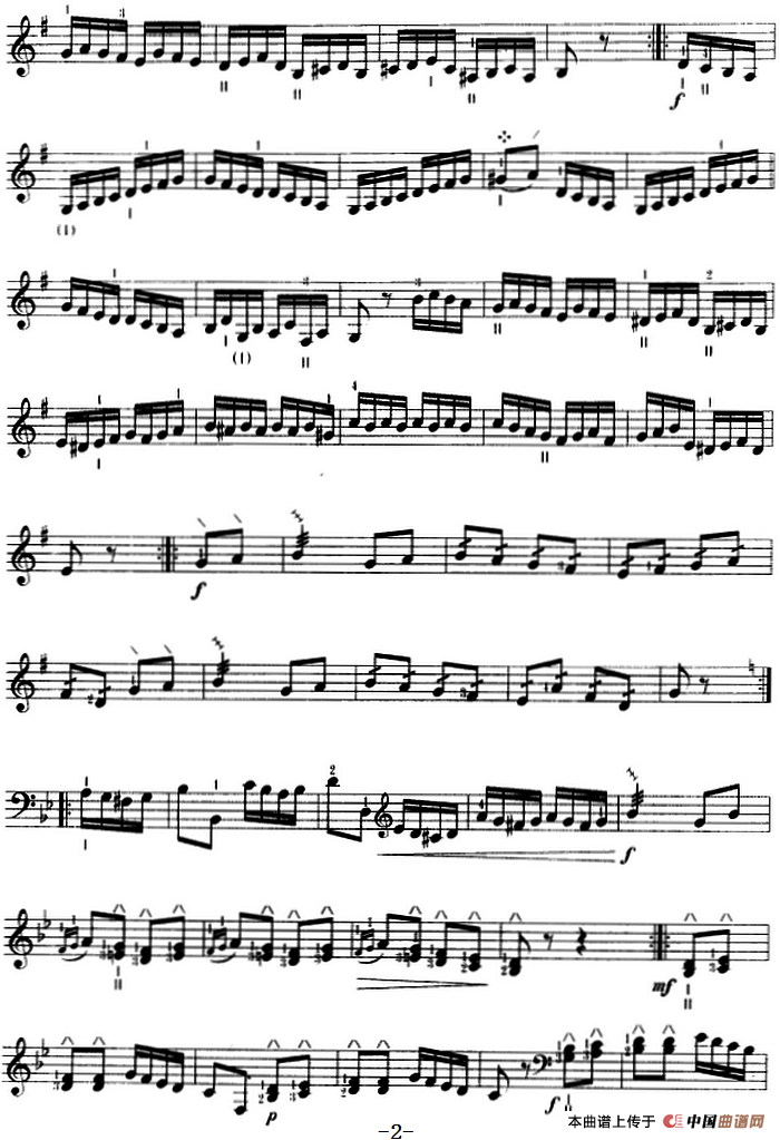 土耳其进行曲（三弦、五线谱）