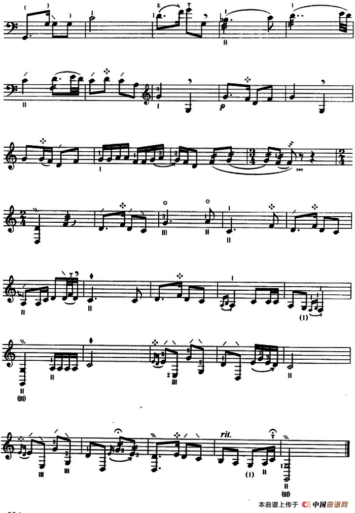 小月儿高（三弦、五线谱）