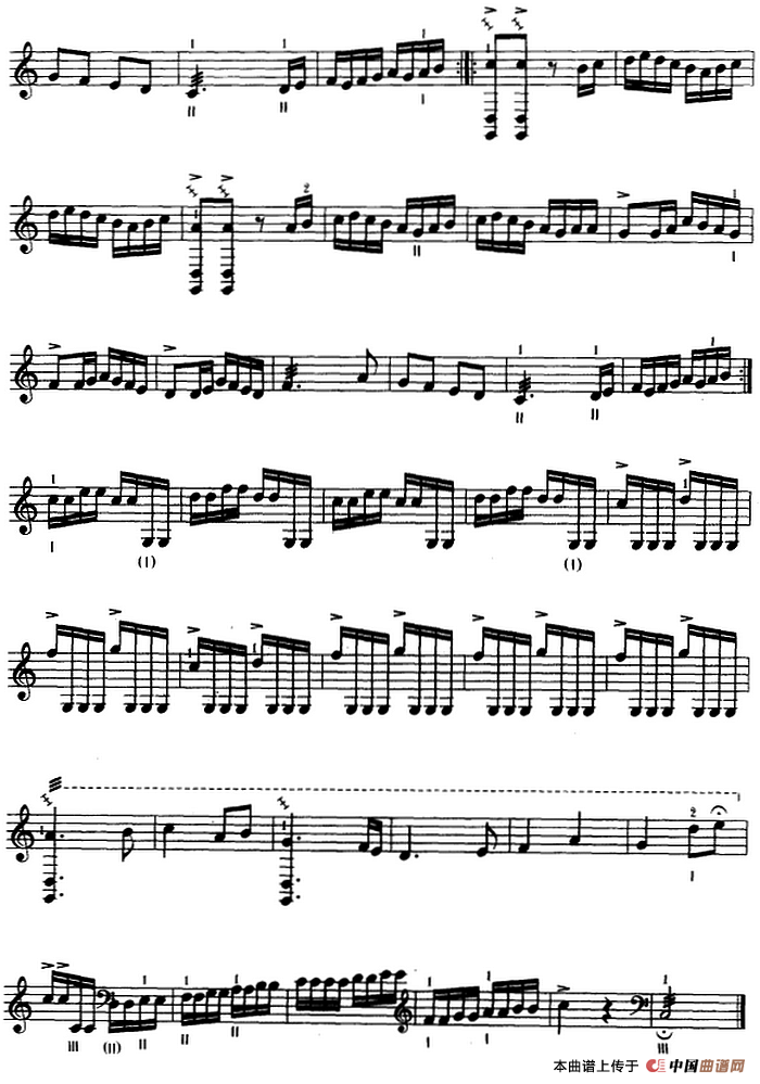 达姆！达姆！（三弦、五线谱）