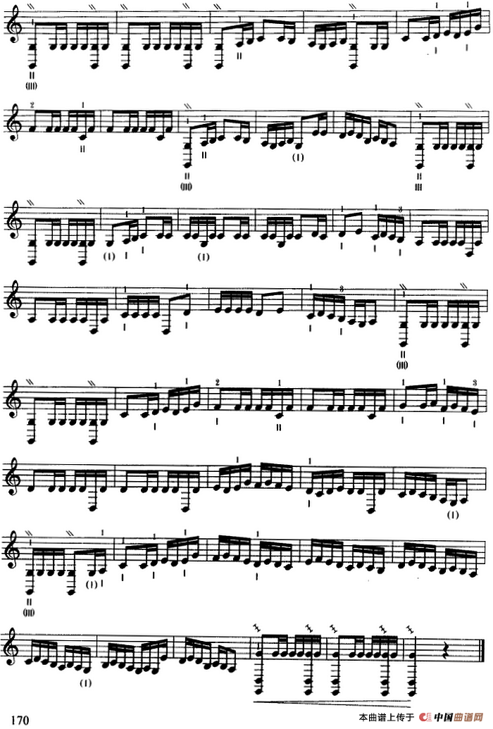 弹起我的冬不拉（三弦、五线谱）