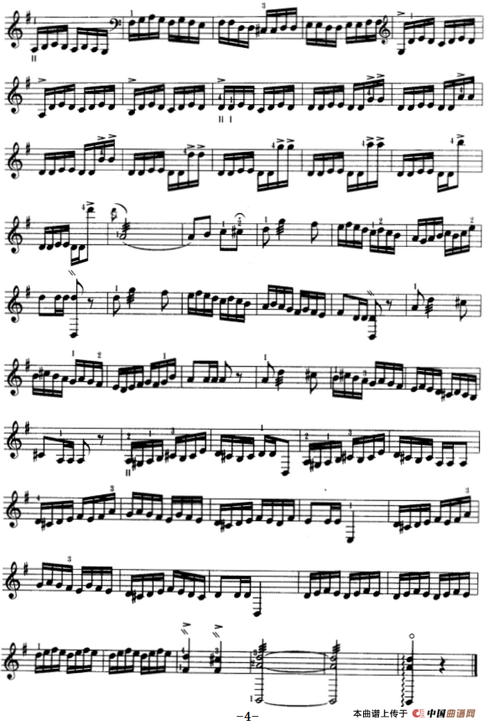 三弦双手配合练习曲（五线谱）