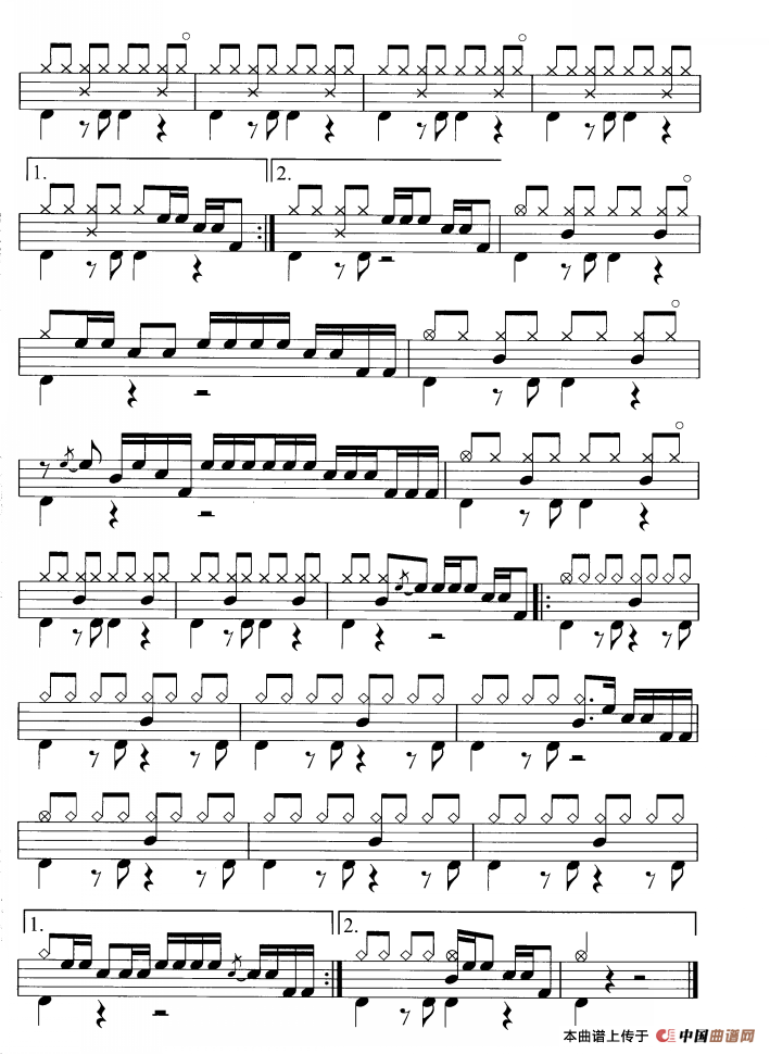 世上只有妈妈好（鼓谱）