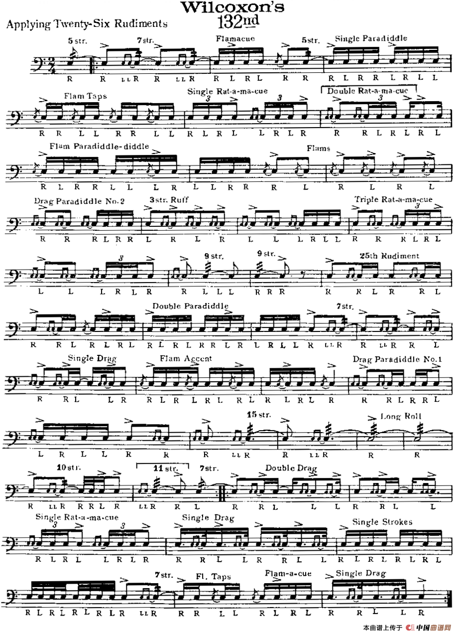 美国军鼓 SOLO No.131-135（爵士鼓谱）