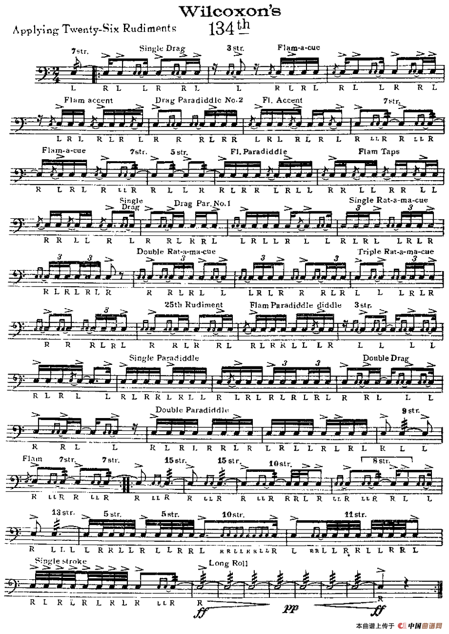 美国军鼓 SOLO No.131-135（爵士鼓谱）