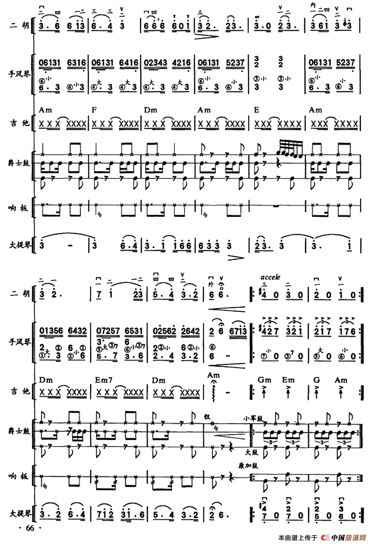 哈瓦那之夜?古巴（二胡、手风琴、吉他和弦击乐组合）