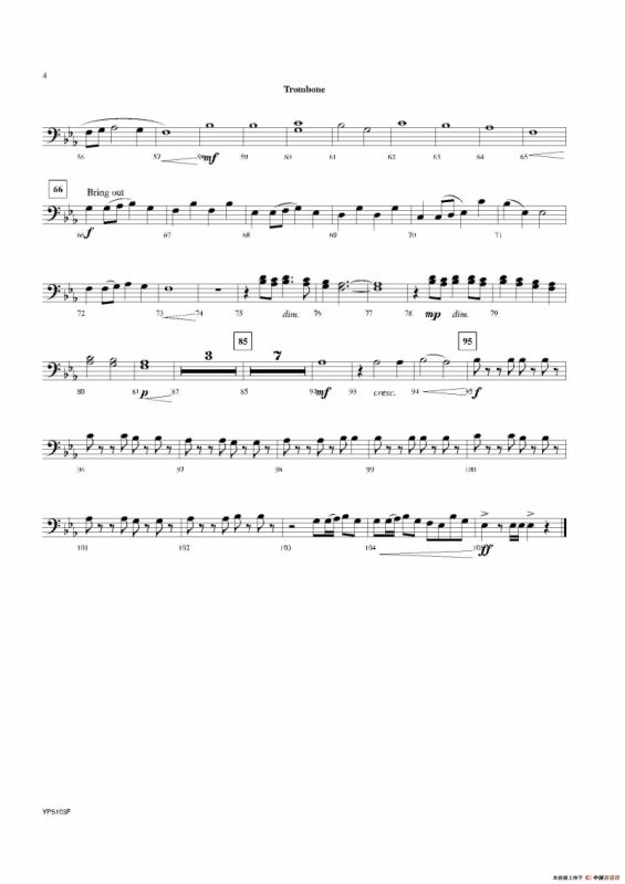 Dance of Harlequins（长号分谱）