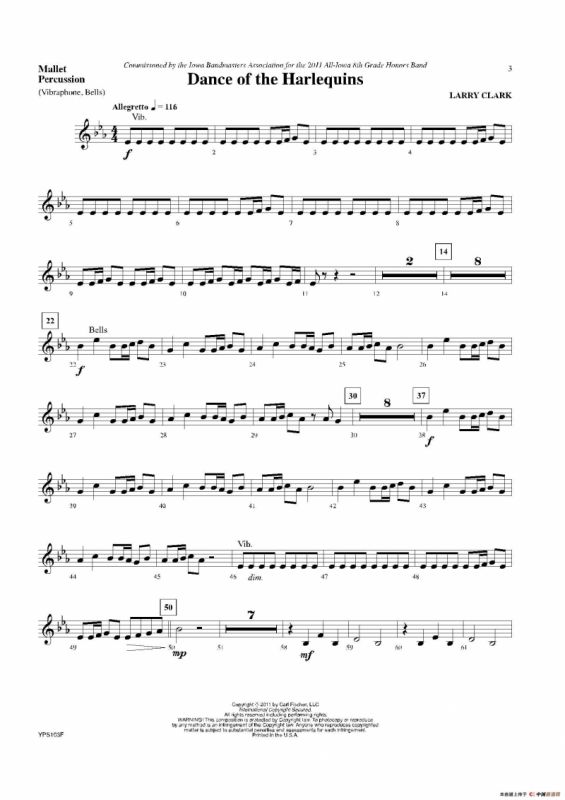 Dance of Harlequins（打击乐组Mlts分谱）