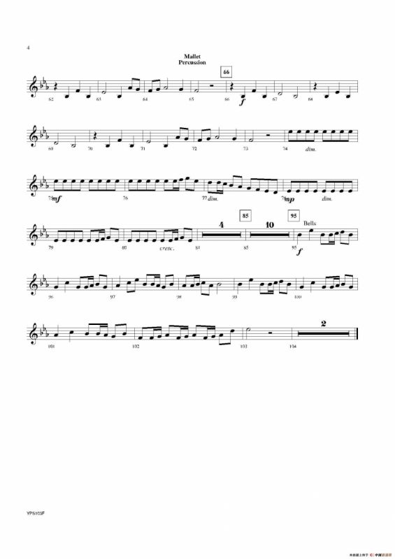 Dance of Harlequins（打击乐组Mlts分谱）