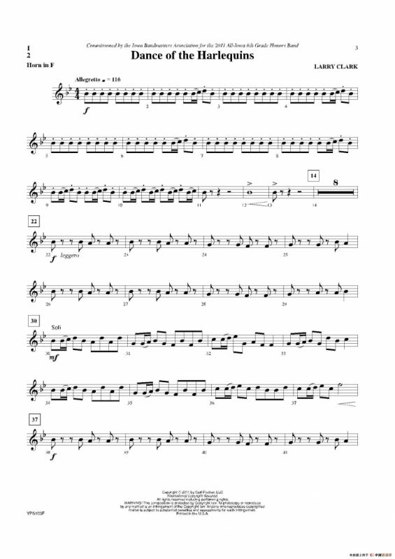 Dance of Harlequins（圆号分谱）