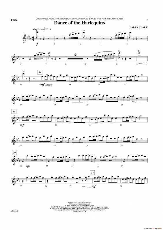 Dance of Harlequins（长笛分谱）