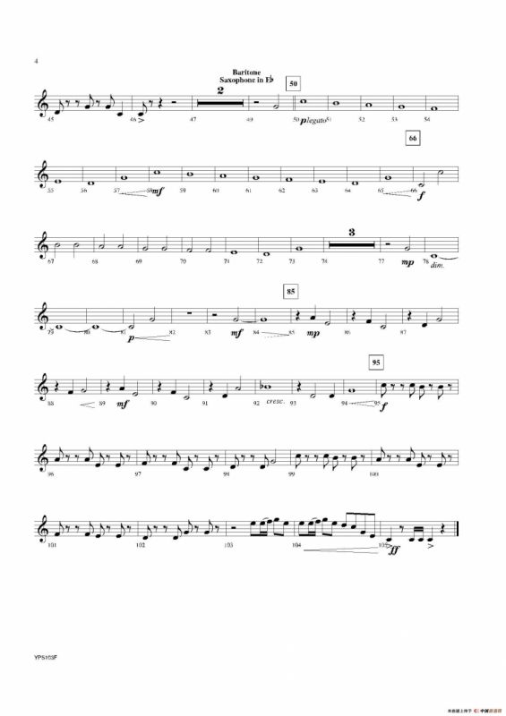 Dance of Harlequins（低音萨克斯分谱 ）